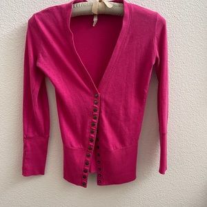 Pink Button Cardigan